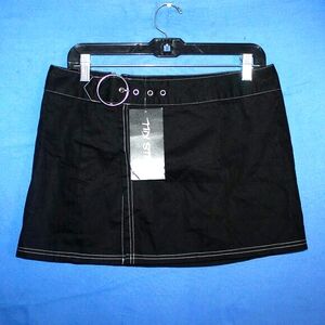 Current Mood Dolls Kill Mini Skirt Black Large NWT